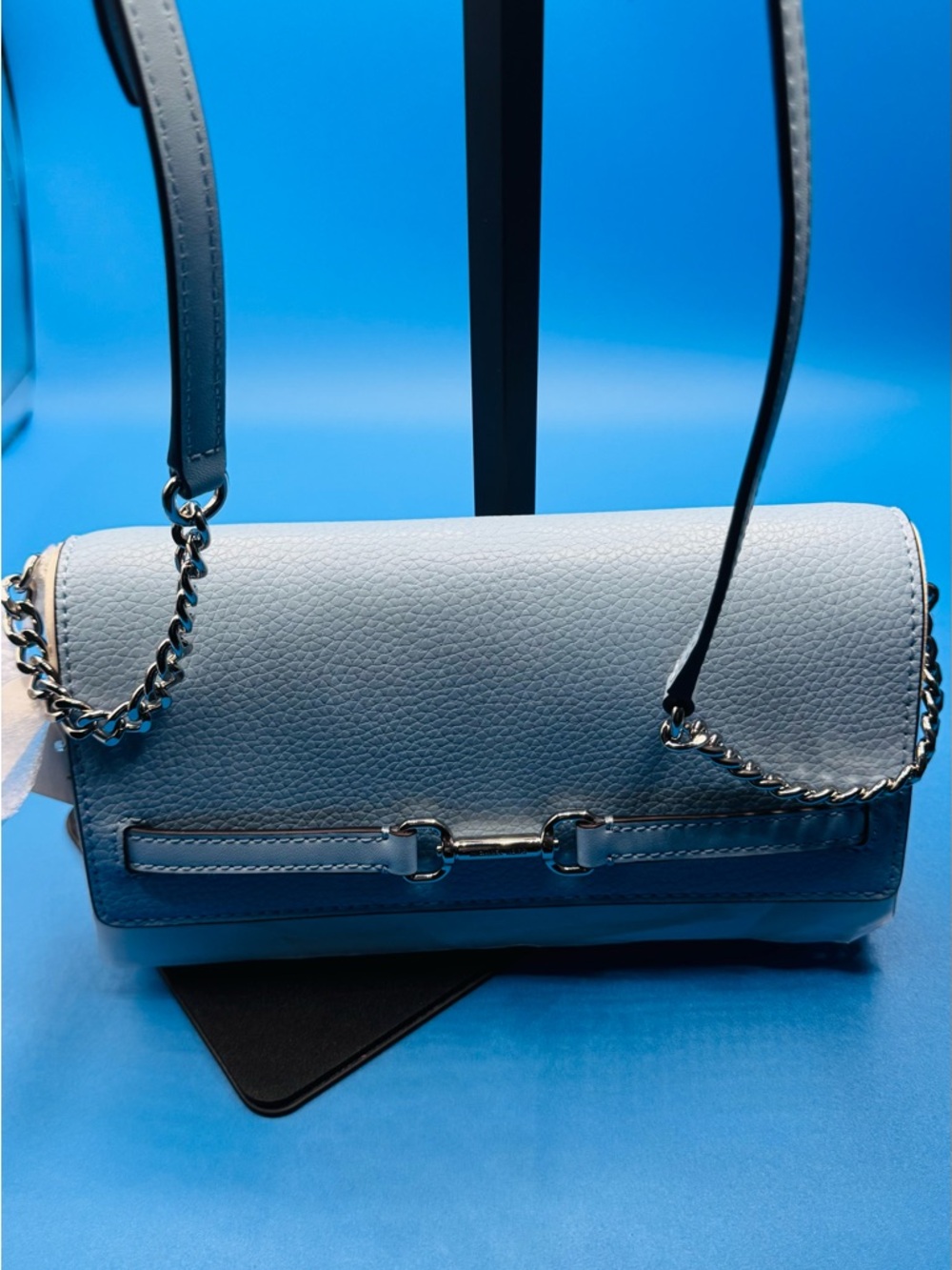 Michael Kors Powder Blue Quilted & Pebbled Leather Crossbody & Wallet Bundle - Picture 7 of 11